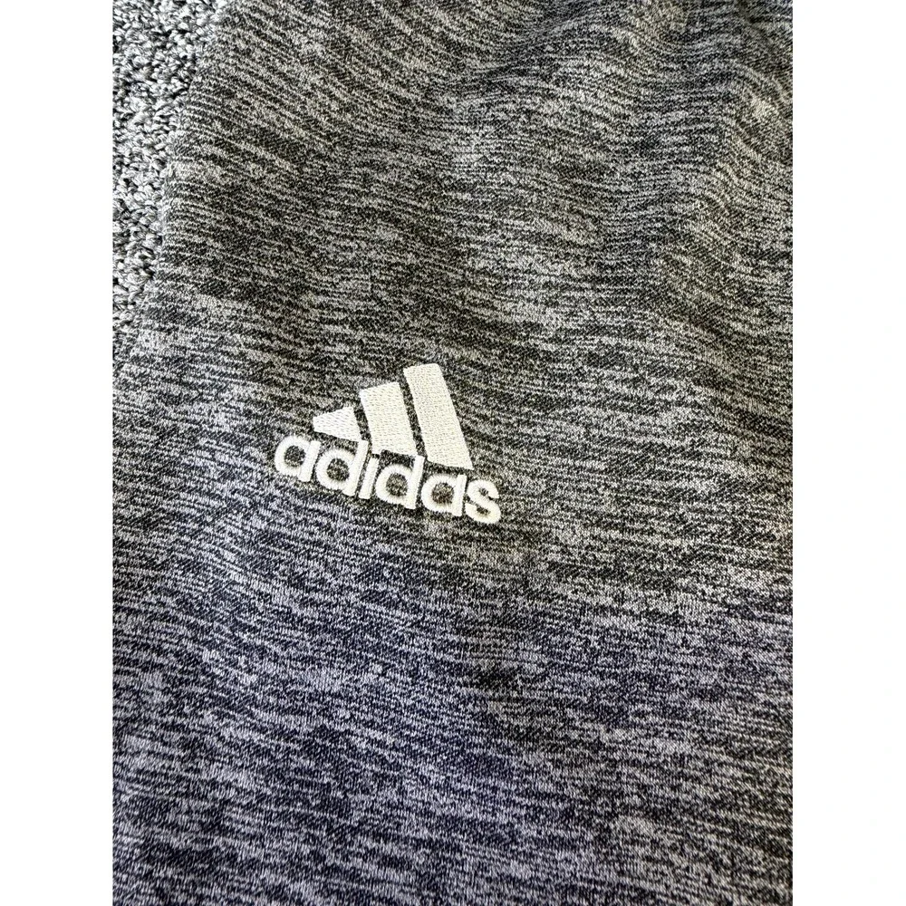 Adidas Climawarm Sweatpants Mens Small Heather Gray Logo Fleece Lined Athletic